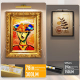 Wall Lights: Picture Lights for Wall, Battery Operated Picture Light 16in Gallery Light for Paintings CCT Dimmable Gold