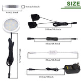 Wall Lights: Dimmable & Timing Under Counter Lights Kitchen with Wireless RF Remote,Ultra-Thin 240V LED Cabinet Lights,12W Shelf Lights，6 Lights,Daylight White