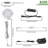 Wall Lights: Dimmable LED Under Cabinet Lighting, Counter Showcase Kitchen Lighting Fixtures with 12V Plug in Adapter and Dimmable Wireless Remote Control, 6 Ultra Slim Puck Lights Kit