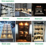 Wall Lights: Dimmable LED Under Cabinet Lighting, Counter Showcase Kitchen Lighting Fixtures with 12V Plug in Adapter and Dimmable Wireless Remote Control, 6 Ultra Slim Puck Lights Kit