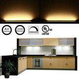 Wall Lights: Dimmable LED Under Cabinet Lighting Bar, 12V Under Counter LED Light Strip Linkable Kit with Rocker Switch Kitchen,Showcase,Worktop, Shelf Lighting(8 Panel Kits Warmwhite)