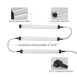 Wall Lights: Dimmable Led Under Cabinet Lighting Bar Linkable Kits with Rocker Switch Under Counter Kitchen,Showcase,Shelf Lighting(3 Panel Kits Warm White)