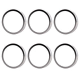 6 Pack GU10/MR16 Bulb Decorative Trim Rings, Heat Insulation Anti-Scald Protective Rings for Track Lighting, Snap-On Spring-Loaded Design (Brushed Nickel)