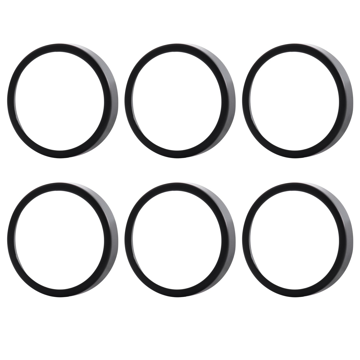 6 Pack GU10/MR16 Bulb Decorative Trim Rings, Heat Insulation Anti-Scald Protective Rings for Track Lighting, Snap-On Spring-Loaded Design (Matte Black)