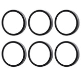 6 Pack GU10/MR16 Bulb Decorative Trim Rings, Heat Insulation Anti-Scald Protective Rings for Track Lighting, Snap-On Spring-Loaded Design (Matte Black)