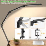 Table Lamps: LED Desk Lamp,Foldable Table Lamp for Computer and Desktop,Flexible Clamp on Desk Lamps,Black Portable Desk Lamp for Home Office Reading,Working,Computer Desk,Study Lamp for Kids