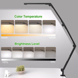 Table Lamps: LED Desk Lamp,Foldable Table Lamp for Computer and Desktop,Flexible Clamp on Desk Lamps,Black Portable Desk Lamp for Home Office Reading,Working,Computer Desk,Study Lamp for Kids