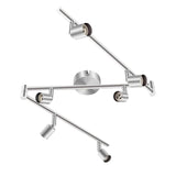 Ceiling Lights: Kitchen Lights, 6-Light Ceiling Lighting Kits, Swivelling Ceiling Spotlight for Bedroom, Kitchen and Living Room(GU10 LED Bulbs not Included) (Brush Nickel)