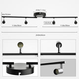 Ceiling Lights: Kitchen Lights,Ceiling Lighting Kits, Swivelling Ceiling Spotlight for Bedroom, Kitchen and Living Room(GU10 LED Bulbs not Included) (4 Way Black)