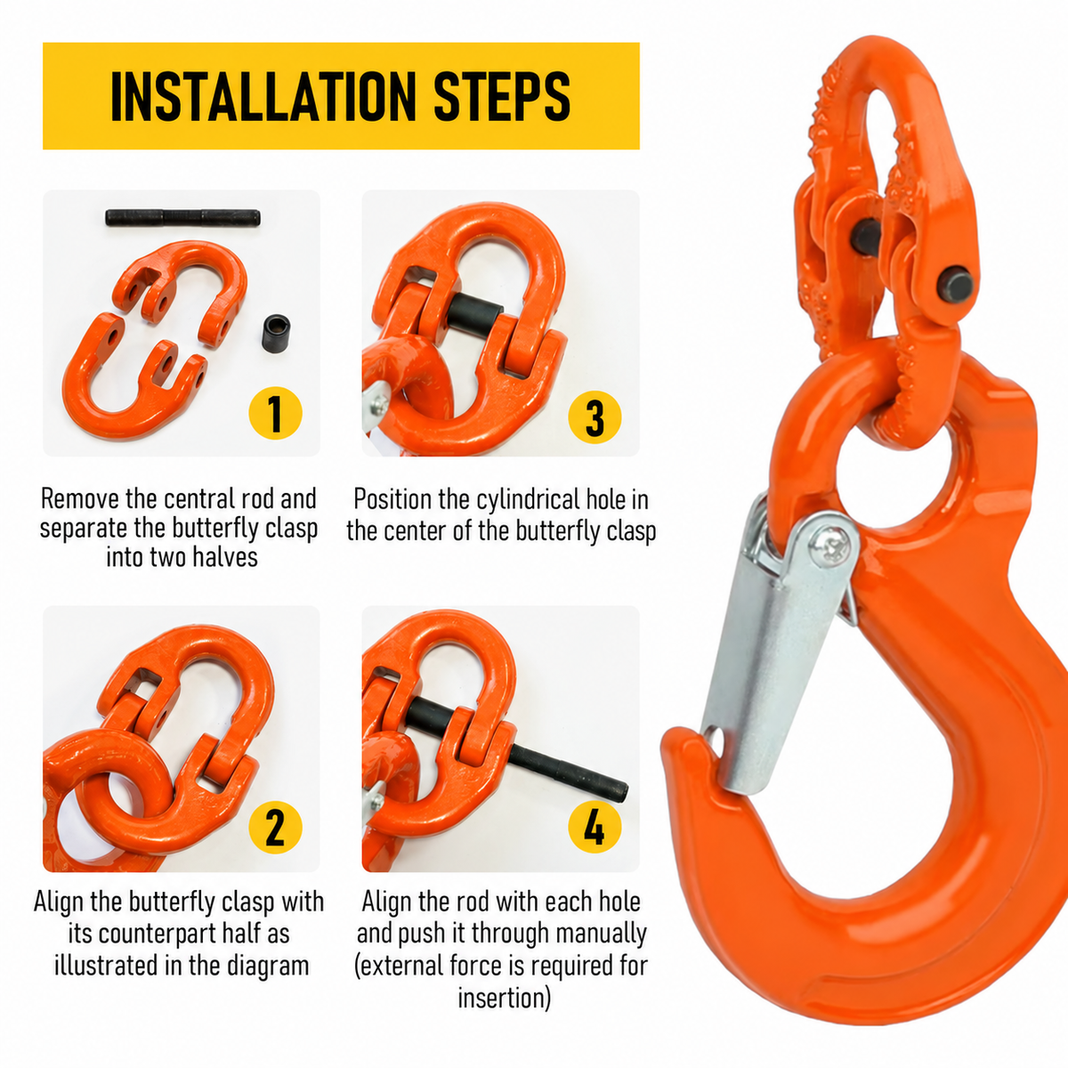 1.12T Sling Hook & Hammerlock, Orange