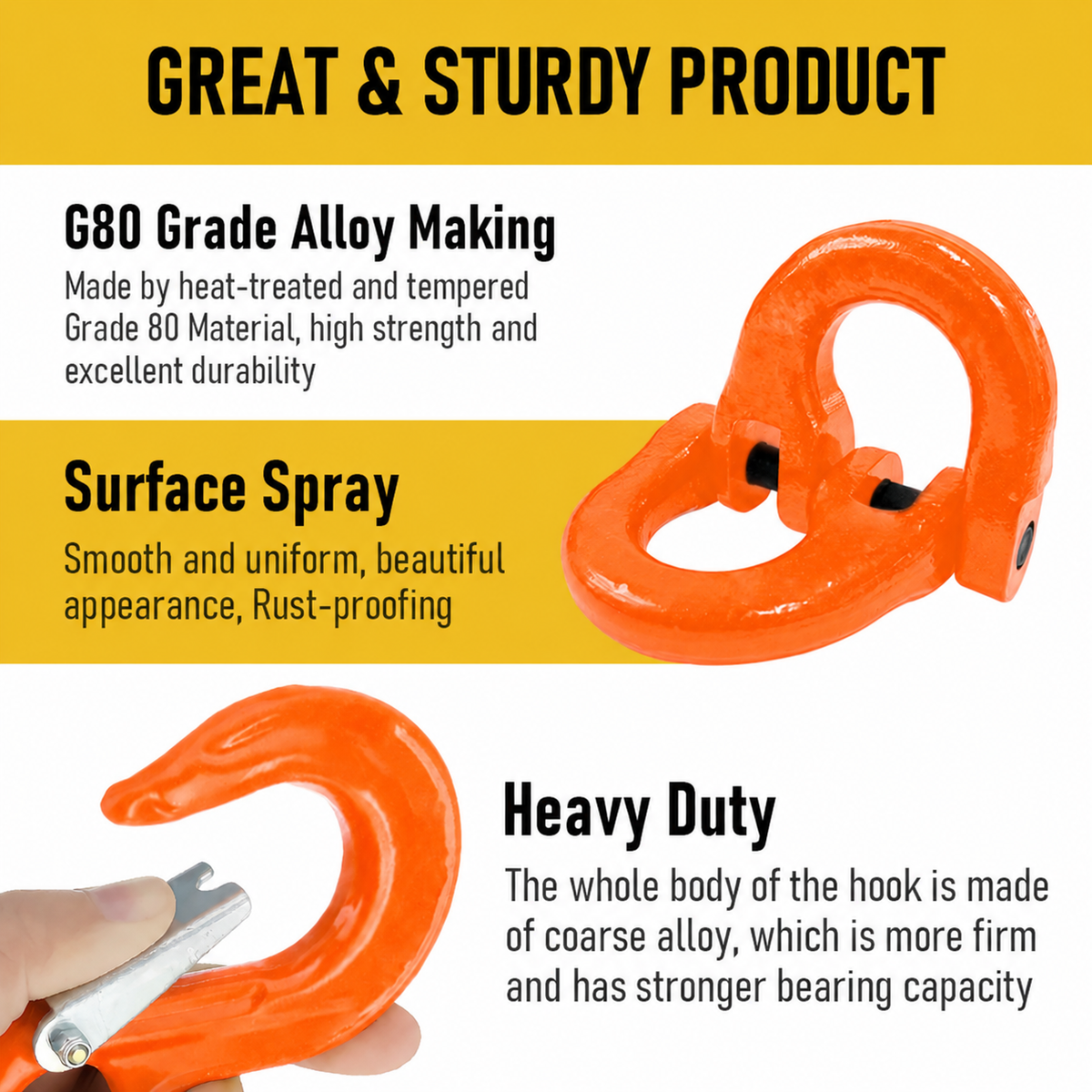 1.12T Sling Hook & Hammerlock, Orange