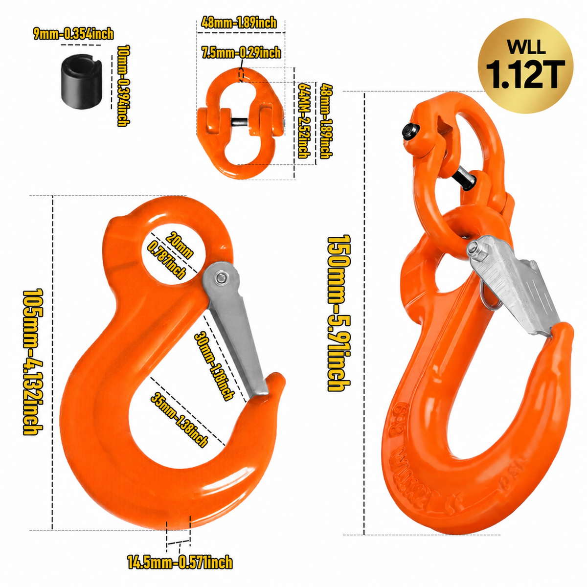 1.12T Sling Hook & Hammerlock, Orange