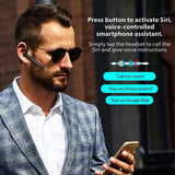 Wireless Bluetooth 5.3 Earpiece Single-Ear Headset Hands-Free Earphones in Mic