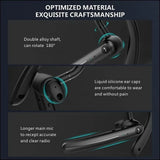 Wireless Bluetooth 5.3 Earpiece Single-Ear Headset Hands-Free Earphones in Mic