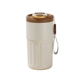 450ml Thermal LED Temperature Display Smart Coffee Cup Insulated Drink Tumbler-Brown