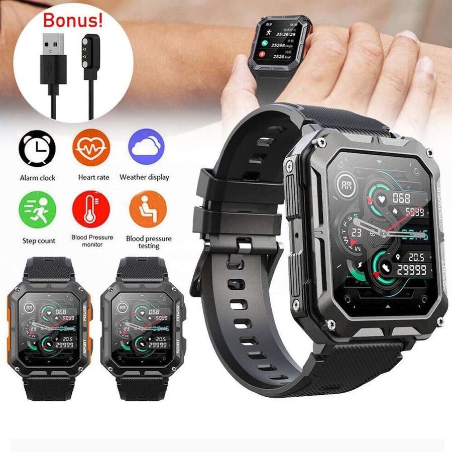 Njord Gear Indestructible Tactical Smartwatch – Military Grade & Rugged - Black