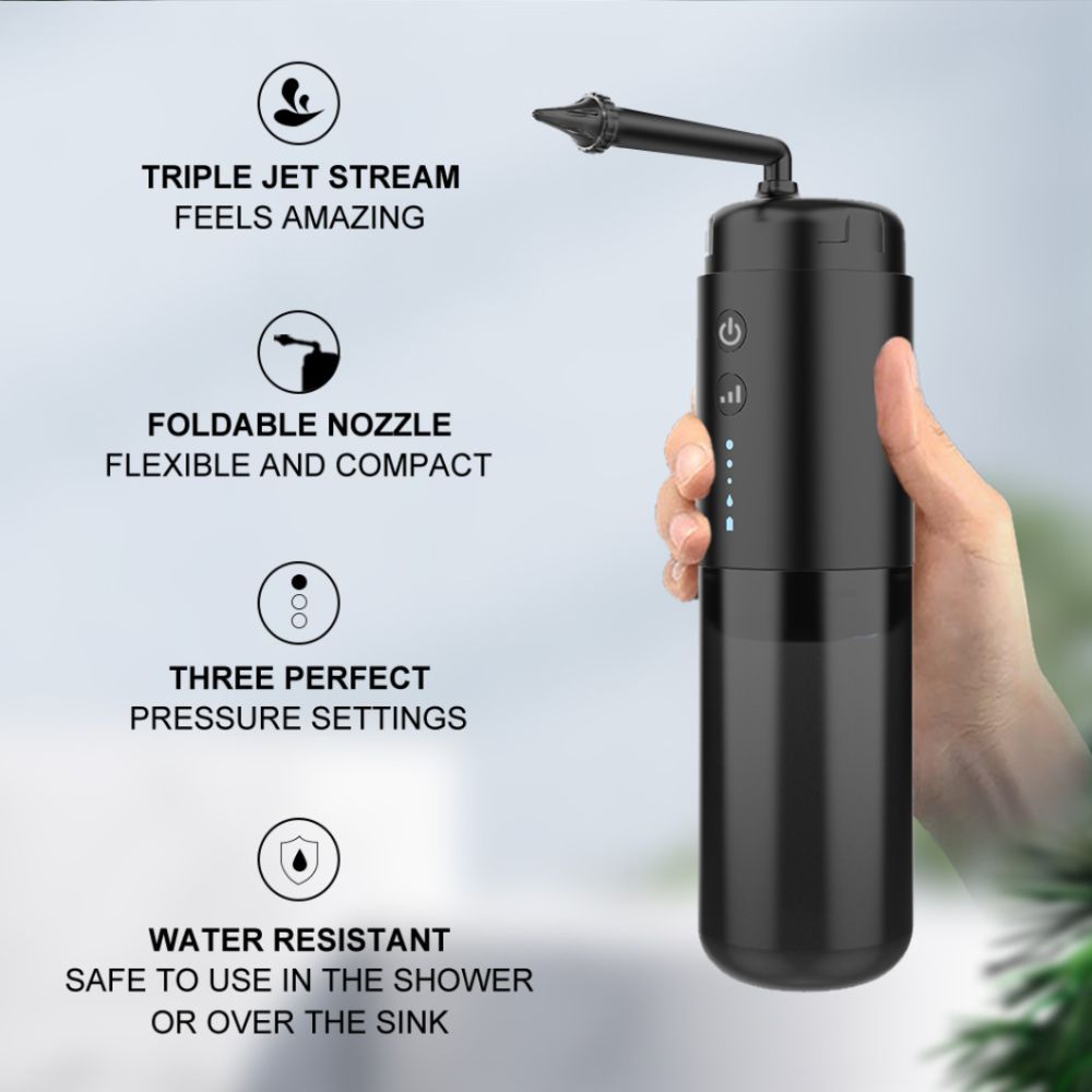 Water Powered Ear Cleaner Electric Triple Jet Stream 3 Pressure Water Resistant