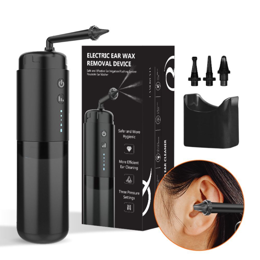 Water Powered Ear Cleaner Electric Triple Jet Stream 3 Pressure Water Resistant