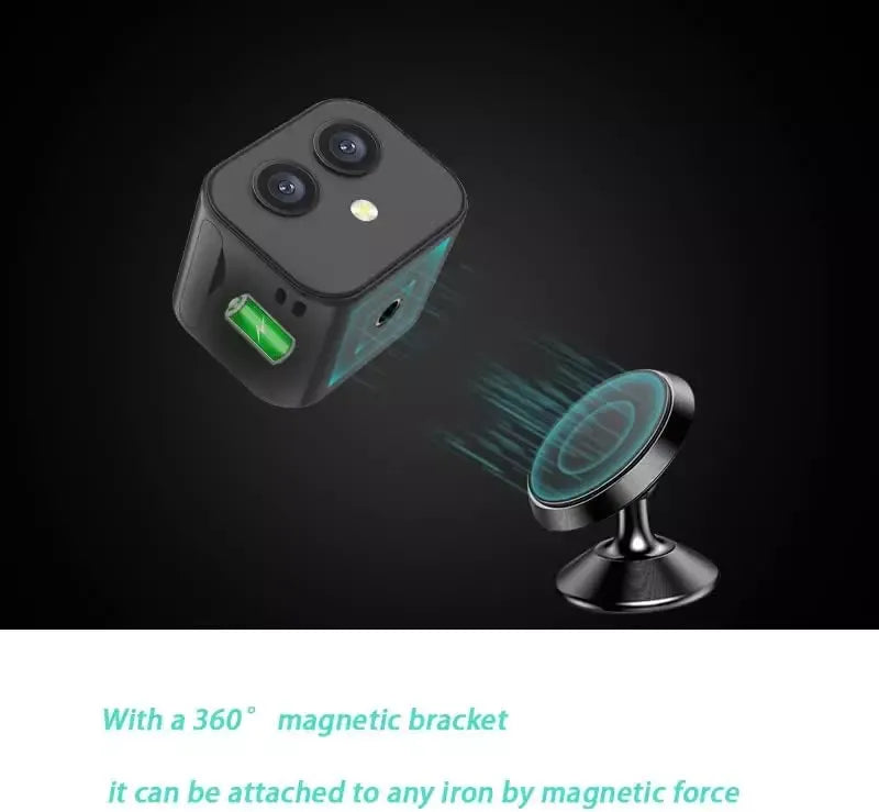 HD Mini 4K Wireless Camera WiFi Dual Lens Night Vision Magnetic Security