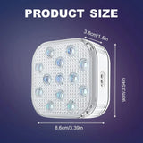 4Pcs Underwater Lights LED Submersible Pool Light Rechargeable with Remove Panel