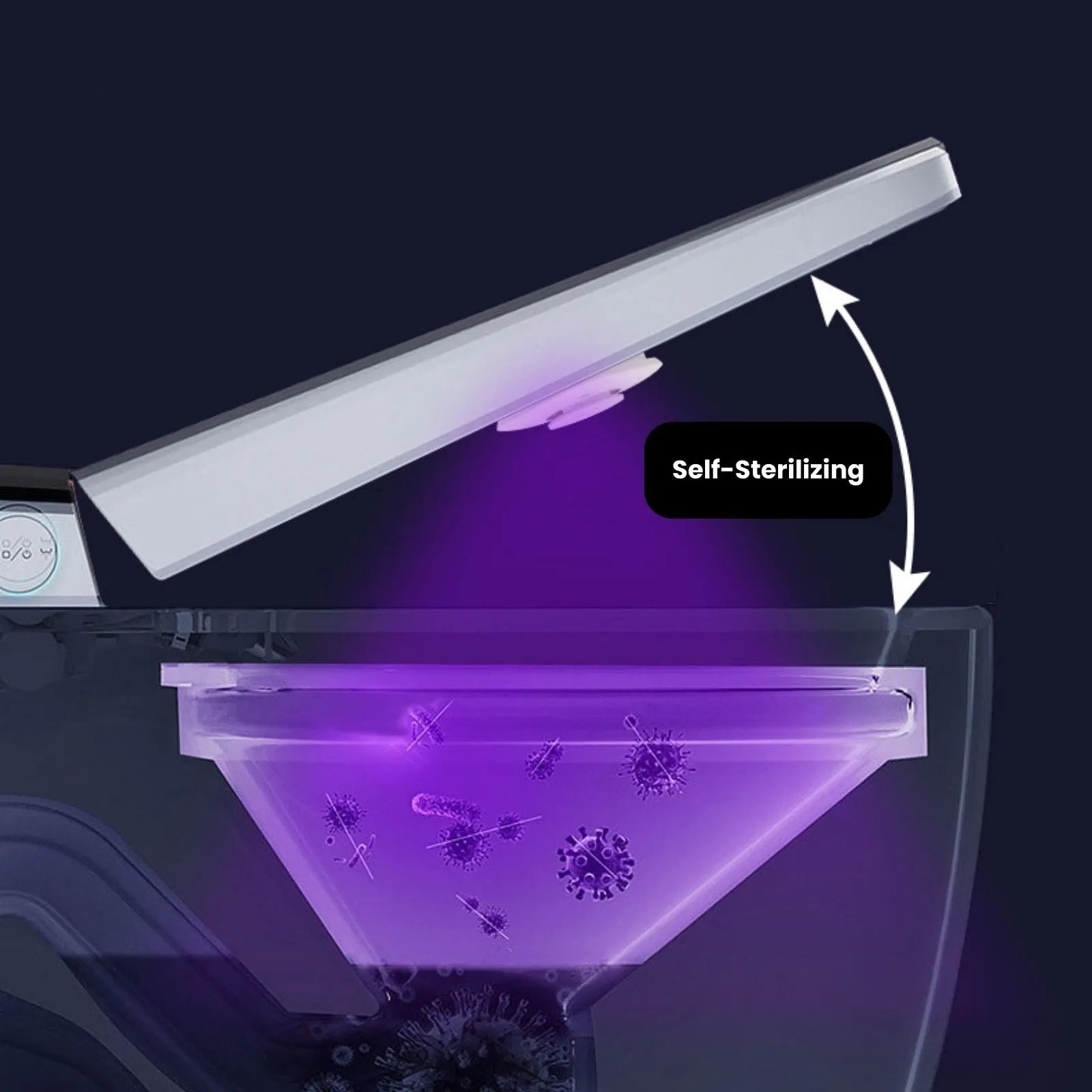 UV Toilet Light Electric Toilet Sterilizer with 8 Fragrance Rings