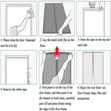 Extra Durable Magnetic Fly Screen Door Anti Mosquito Screen Mesh Curtain Grey-100x230cm
