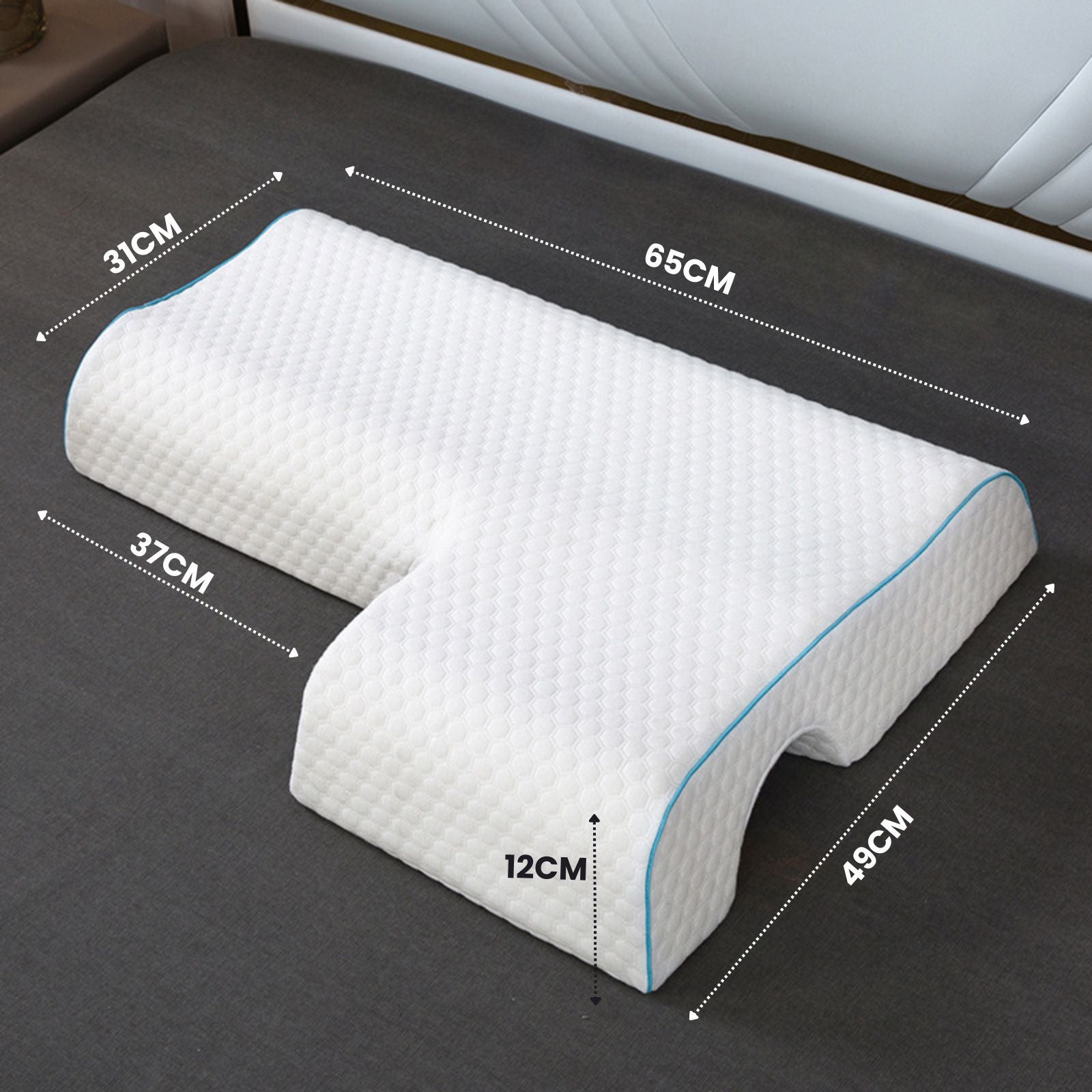 Couple Arch Pillow, Zero Pressure Pillow Slow Rebound No Pressure Hand, Pillow, Couple Sleep Double Memory Pillow-LEFT