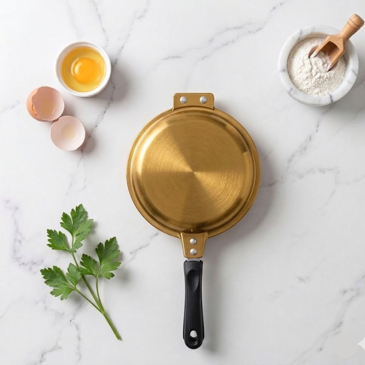 Double Sided Pancake Maker Flip Pan Non-Stick Omelette Egg Frying Pan 15cm