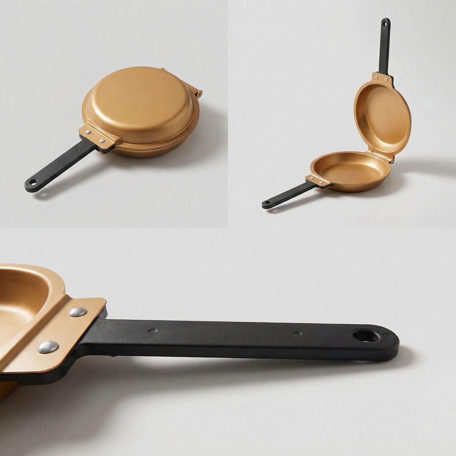 Double Sided Pancake Maker Flip Pan Non-Stick Omelette Egg Frying Pan 15cm