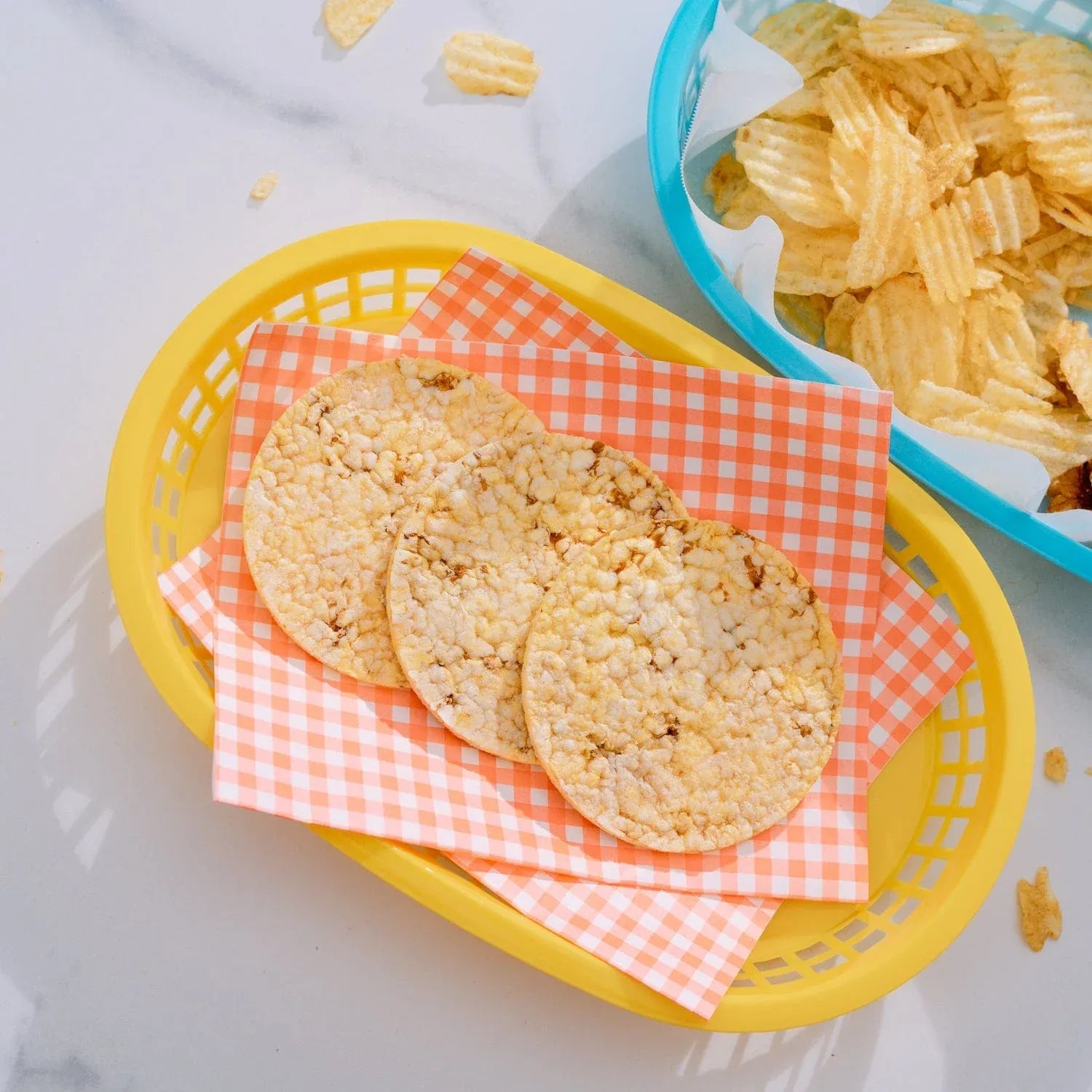 3 Pcs Cook Easy Oval Plastic Snack Baskets