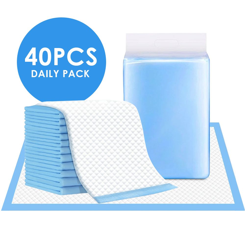 40Pcs Adult Disposable Bed Underpads – 450mL Absorbent Bed Protectors(60x90cm)