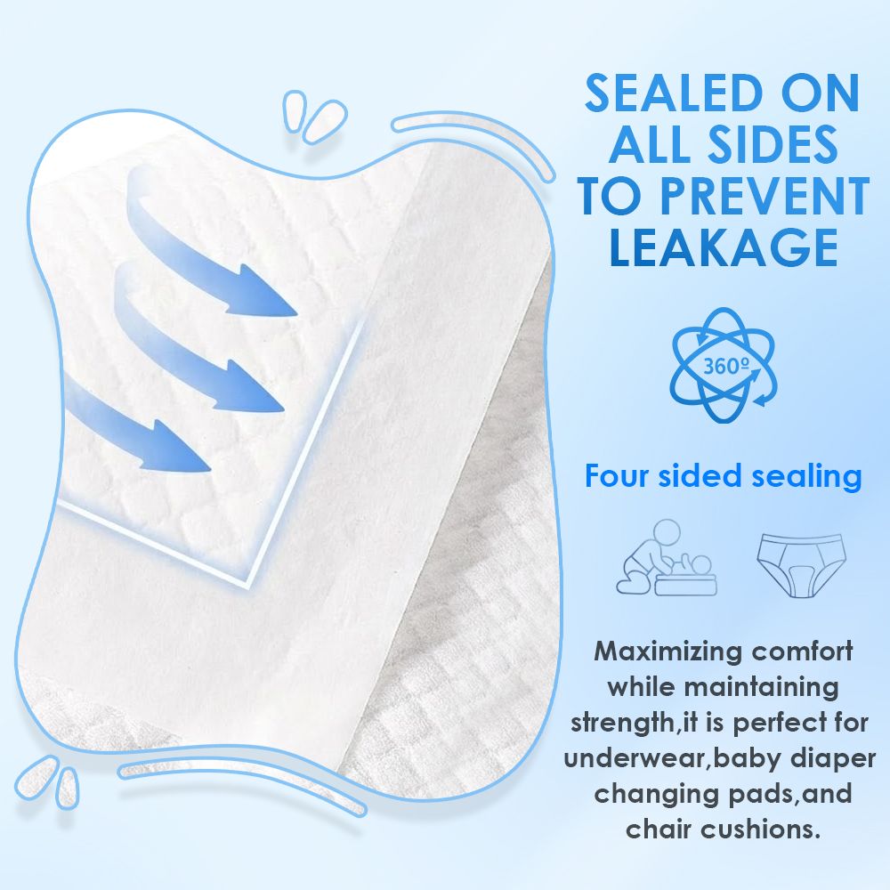 40Pcs Adult Disposable Bed Underpads – 450mL Absorbent Bed Protectors(60x90cm)