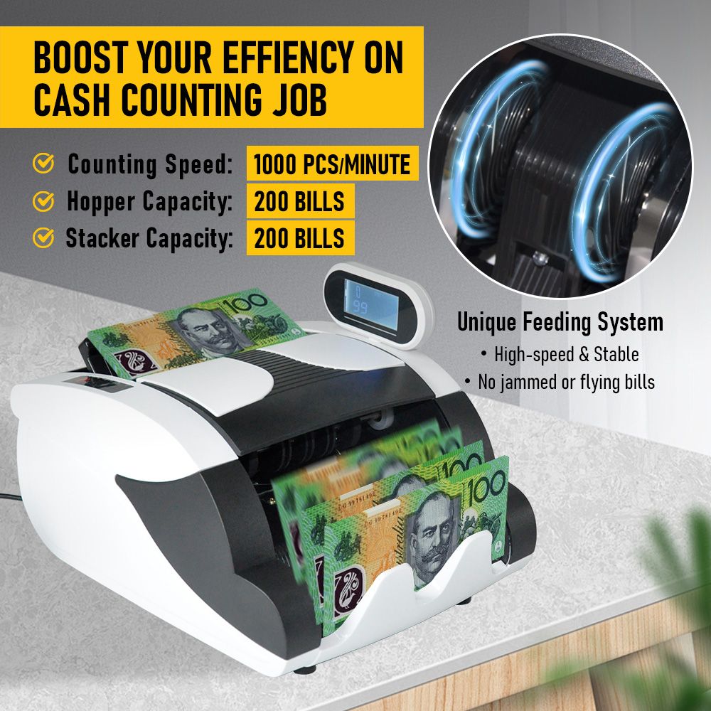 Money Counter Machine with UV, Bill Counter Suitable for AUD Dollars