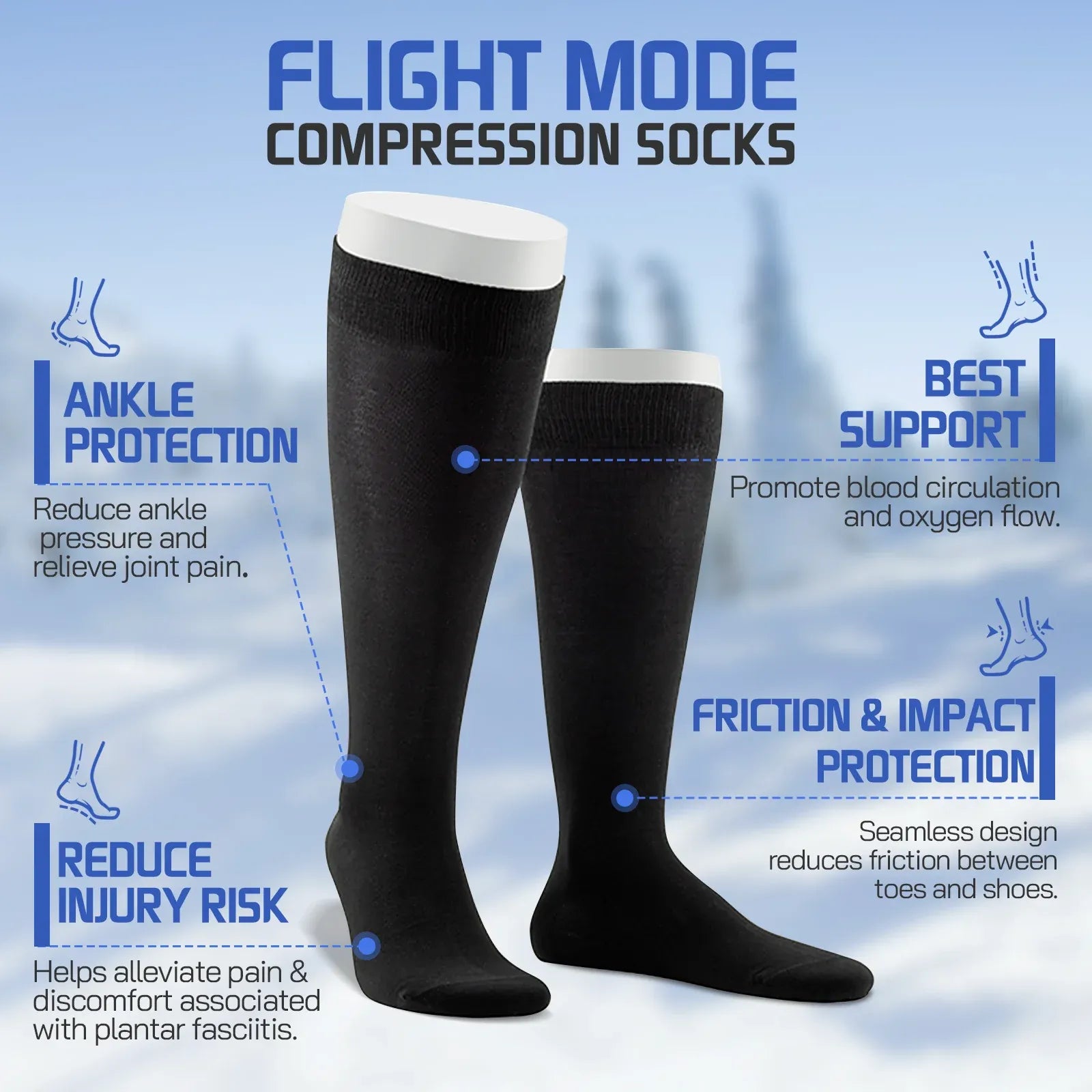2 pairs of Miracle Compression Socks - Medium