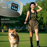Headset Bluetooth 5.0 Wireless Stereo Earbud Headphone Sports Headband w/Mic-Black