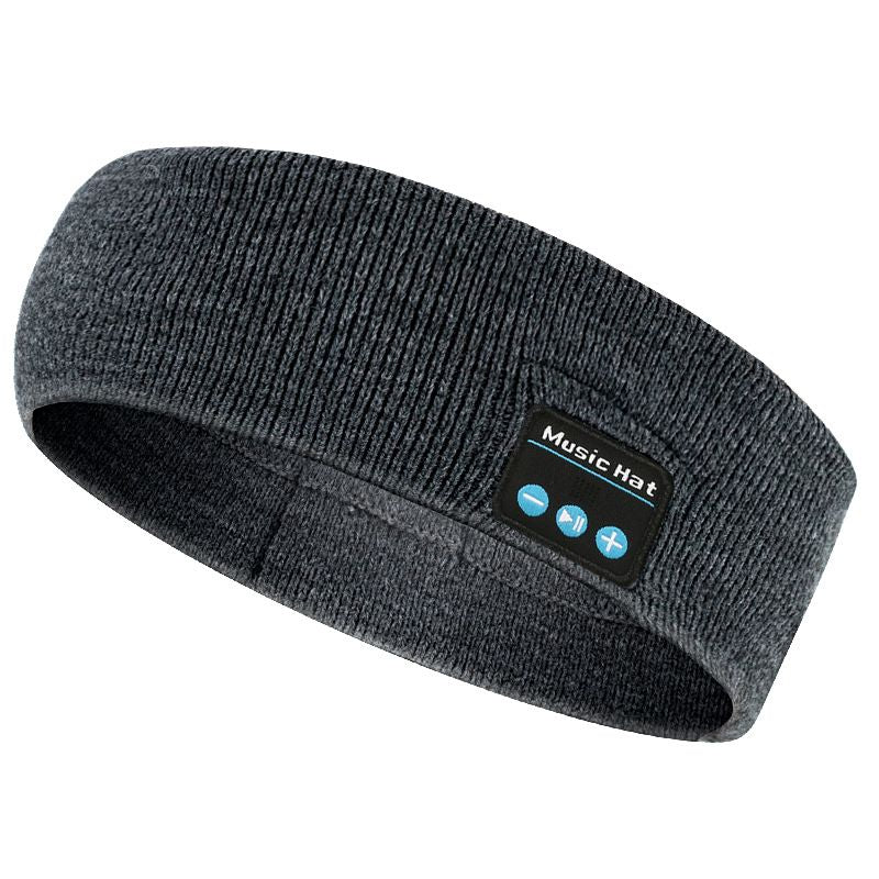 Headset Bluetooth 5.0 Wireless Stereo Earbud Headphone Sports Headband w/Mic-Grey