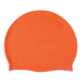 Silicone Swimming Cap Large Waterproof Swim Hat for Long Hair Men Women Adults-Orange