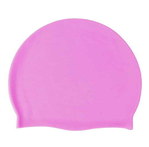 Silicone Swimming Cap Large Waterproof Swim Hat for Long Hair Men Women Adults-Pink