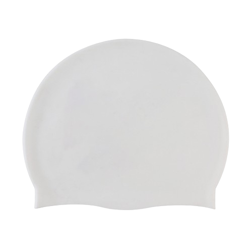Silicone Swimming Cap Large Waterproof Swim Hat for Long Hair Men Women Adults-White