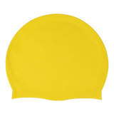 Silicone Swimming Cap Large Waterproof Swim Hat for Long Hair Men Women Adults-Yellow
