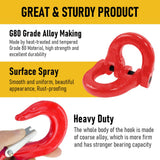2SET 3.15T Sling Hook Heavy Duty Hammerlock/Slip Hook Kit With Swivel Winch & Safety Latch