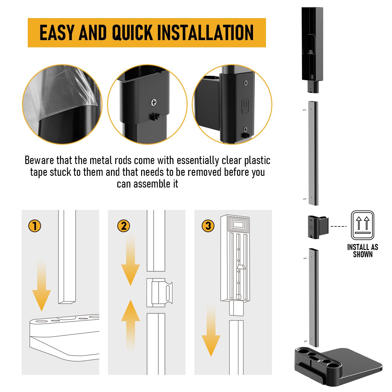 Freestanding Holder for Dyson Vacuum Stand – Suitable for Dyson V6 V7 V8 V10 V11 V12 V15 Vacuum Cleaners