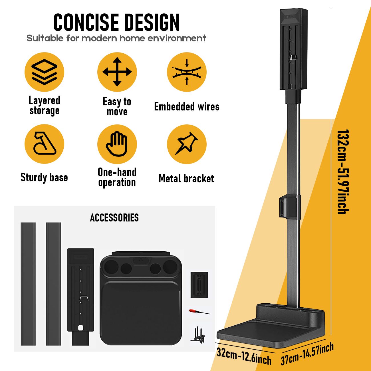 Freestanding Holder for Dyson Vacuum Stand – Suitable for Dyson V6 V7 V8 V10 V11 V12 V15 Vacuum Cleaners