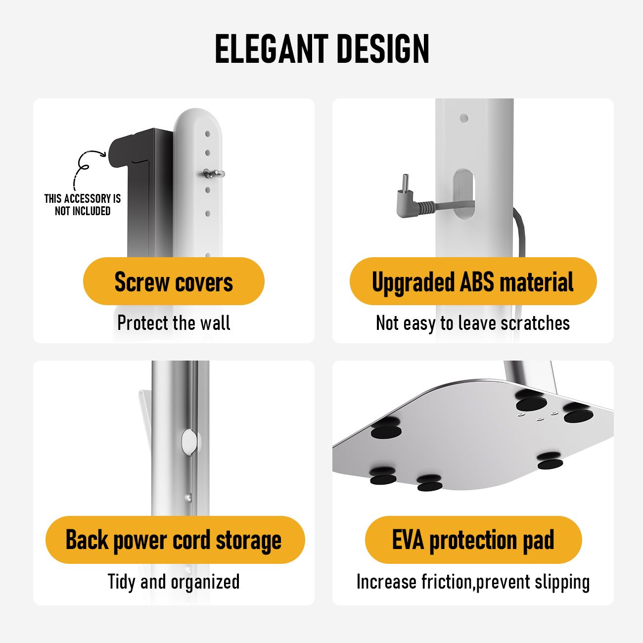 Freestanding Holder for Dyson Vacuum Stand â€“ Suitable for Dyson V6 V7 V8 V10 V11 V12 V15 Gen5 & DC series Vacuum Cleaners, Elegant & Stable Standing Dock Accessory Storage Stand for Dyson Stand