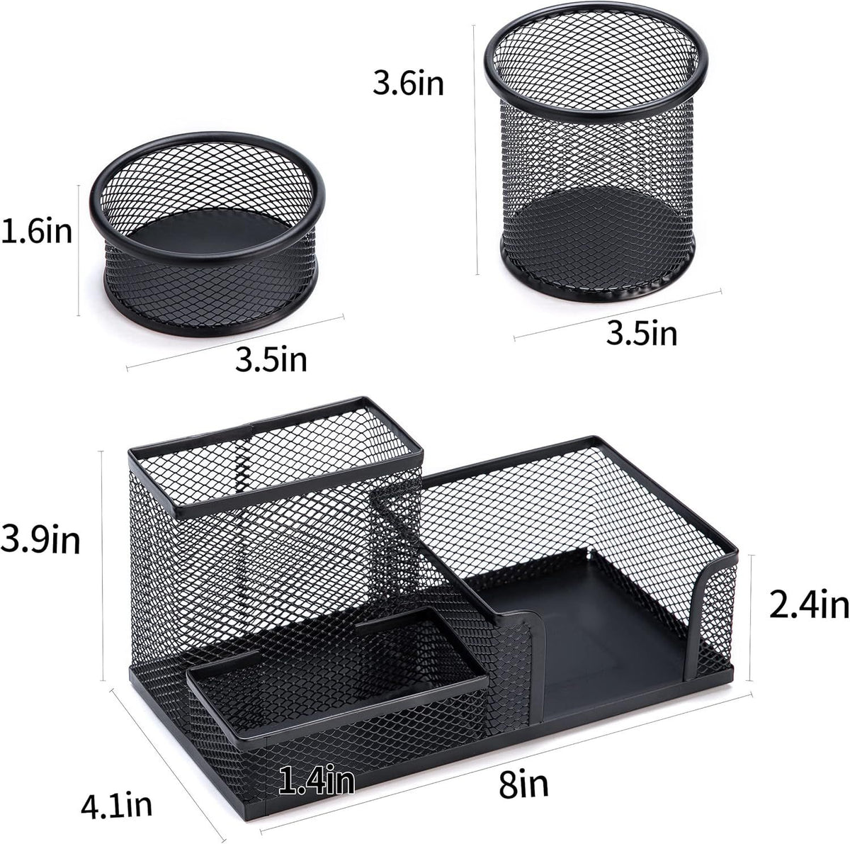 3-set Desk Organisers, Pen Holder For Stationeries & Pencils, Accessories