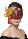 Celebration Red Glitter Masquerade Mask