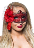 Celebration Red Glitter Masquerade Mask