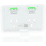Clipsal Iconic Double Power Point Skin Horizontal Mount, 250V, 10A, Clip-On | Vivid White 3025C-VW