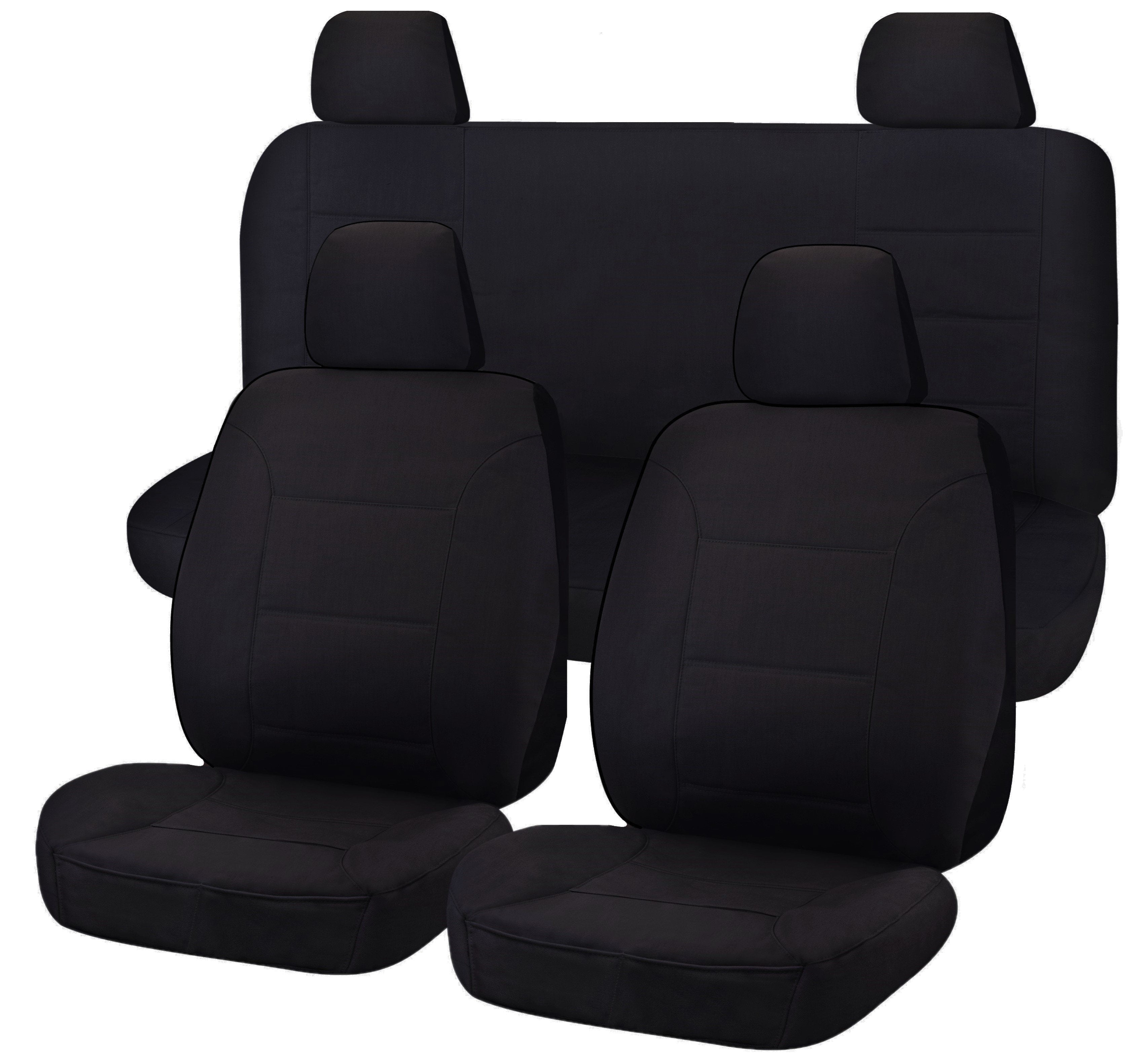 Automotive Parts: Seat Covers for NISSAN NAVARA D23 SERIES 3 NP300 11/2017 - 11/2020 DUAL CAB FR BLACK ALL TERRAIN