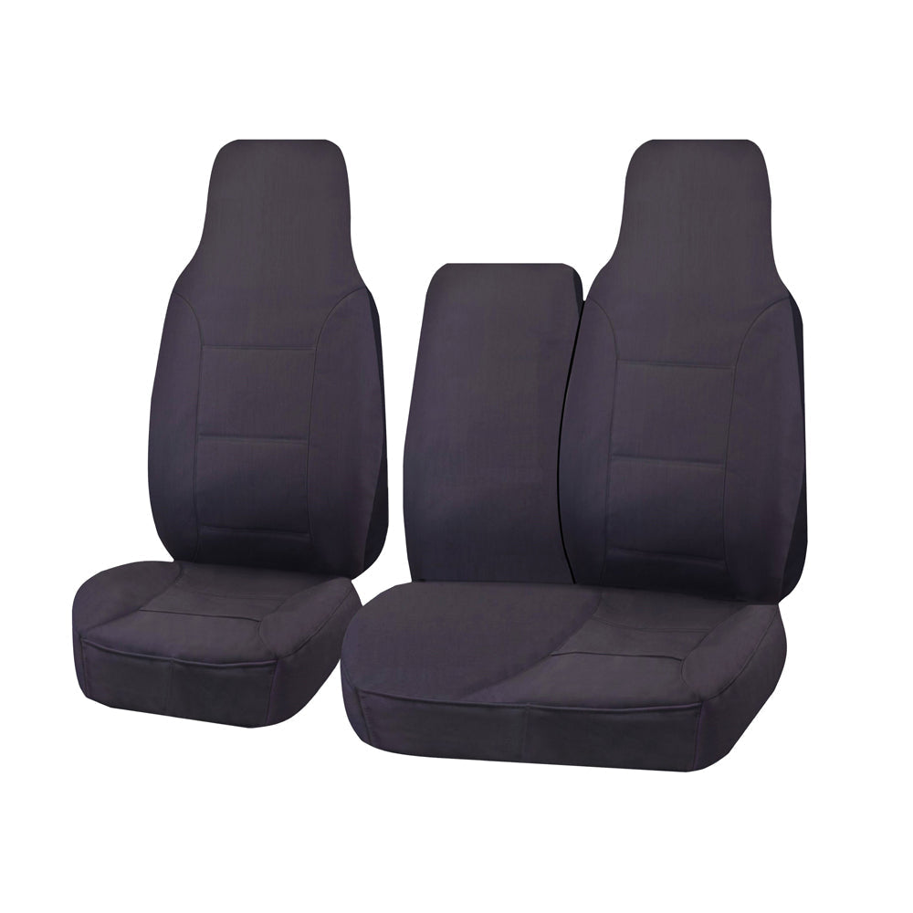 Automotive Parts: Seat Covers for TOYOTA HI ACE TRH-KDH SERIES 03/2005 - 2015 LWB UTILITY VAN FRONT HIGH BUCKET + _ BENCH WITH FOLD DOWN ARMREST/TRAY CHARCOAL CHALLENGER